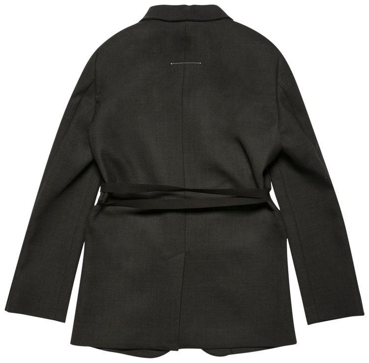 MM6 Maison Margiela Crossed Label Jacket Dark Grey Melange