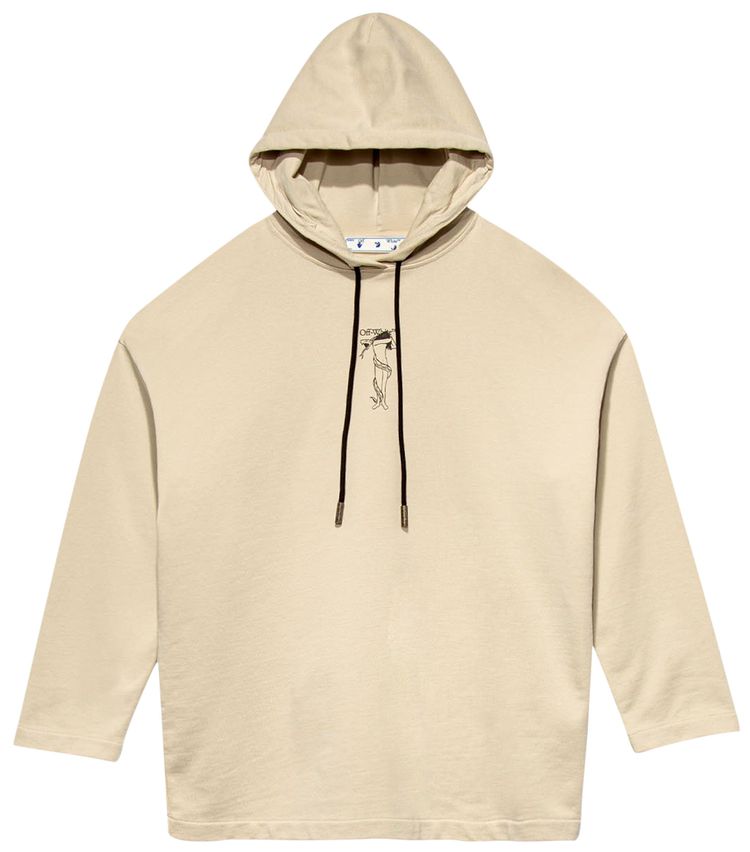 Off White Adam And Eve Oversized Hoodie GreyBlack