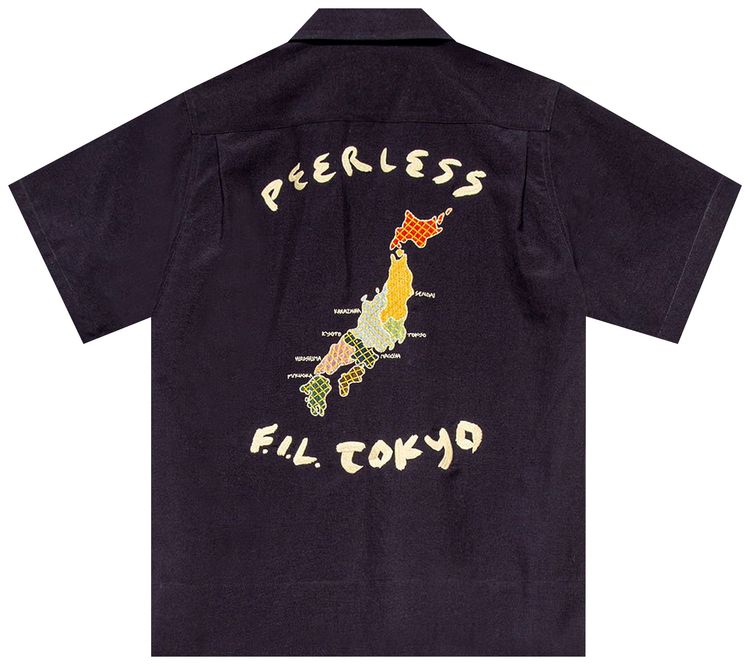 Visvim Short Sleeve Sanko Souvenir Shirt Navy