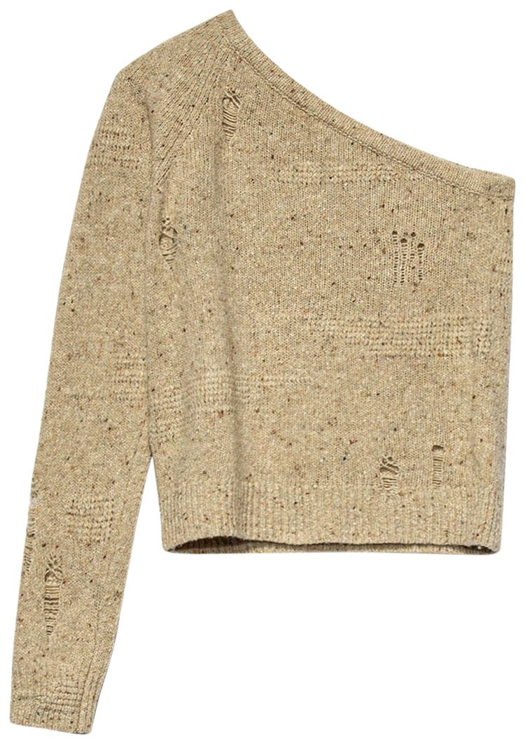 Helmut Lang Distressed Top Sandstorm