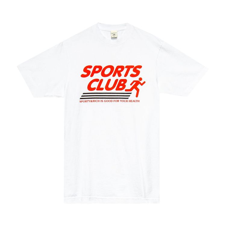 Sporty  Rich Sports Club T Shirt White