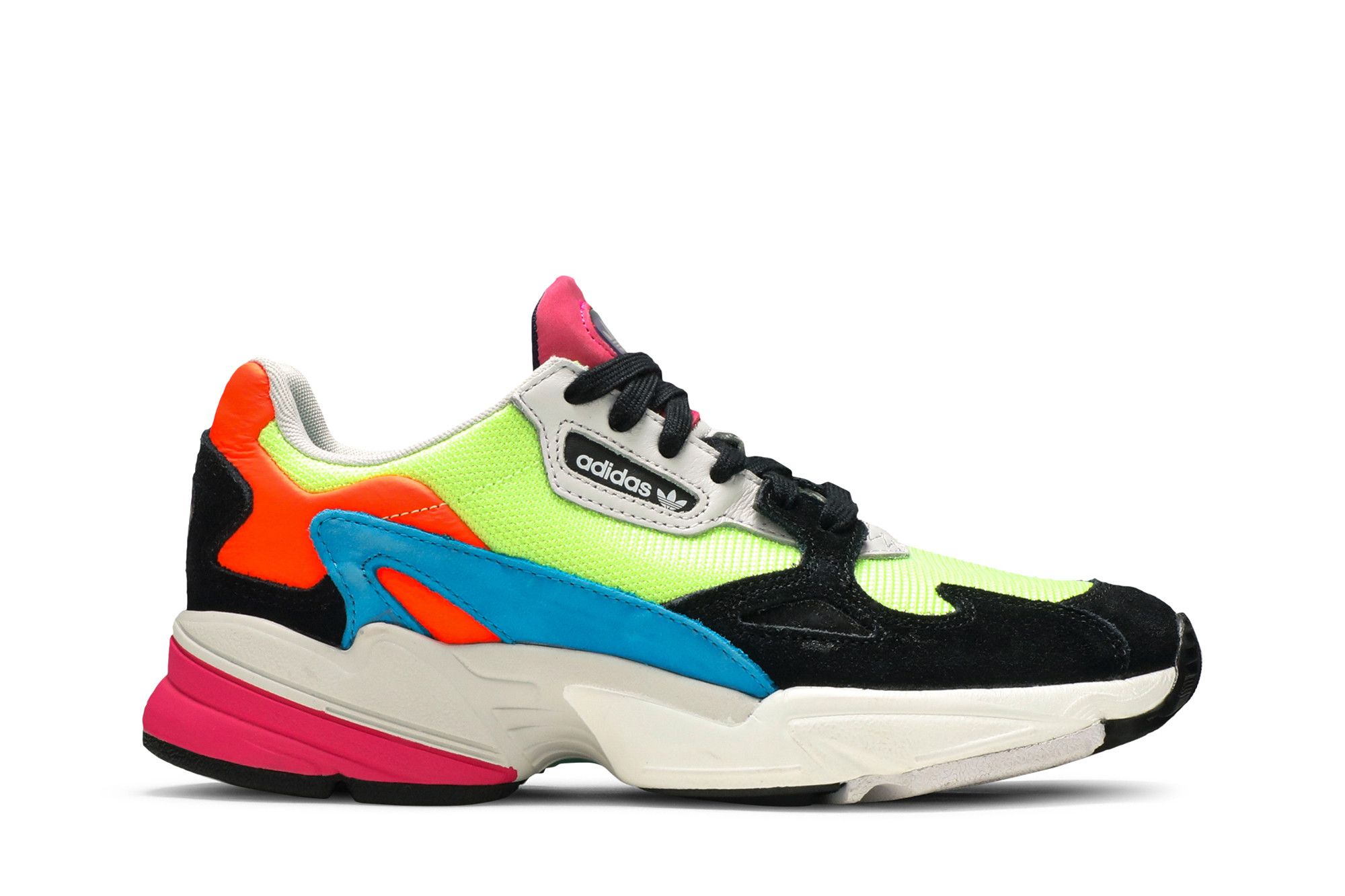 Adidas originals falcon sneaker in white multi on sale