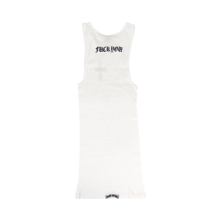 Chrome Hearts Ribbed Cross F You Tank Top White