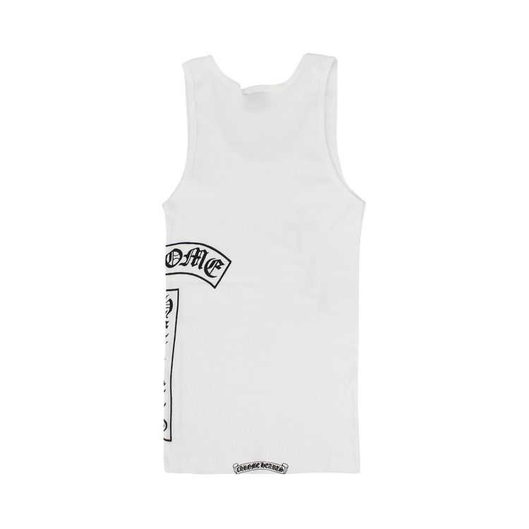 Chrome Hearts Ribbed Side Logo Tank Top White