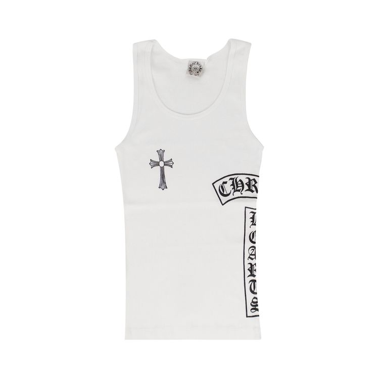 Chrome Hearts Ribbed Side Logo Tank Top White