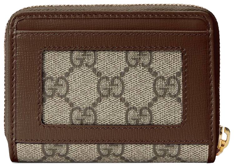 Gucci Horsebit 1955 Card Case BeigeEbonyBrown Sugar