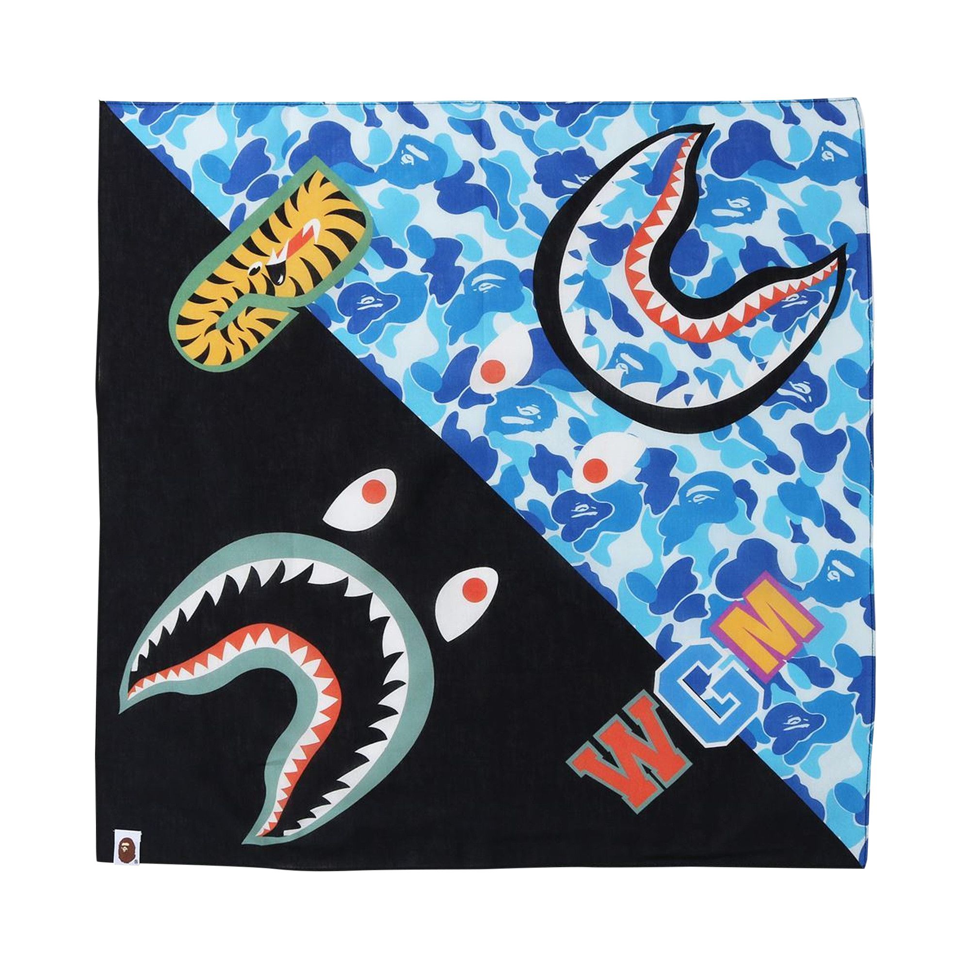 Buy BAPE ABC Camo Shark Bandana 'Blue' - 1G70 182 135 BLUE | GOAT