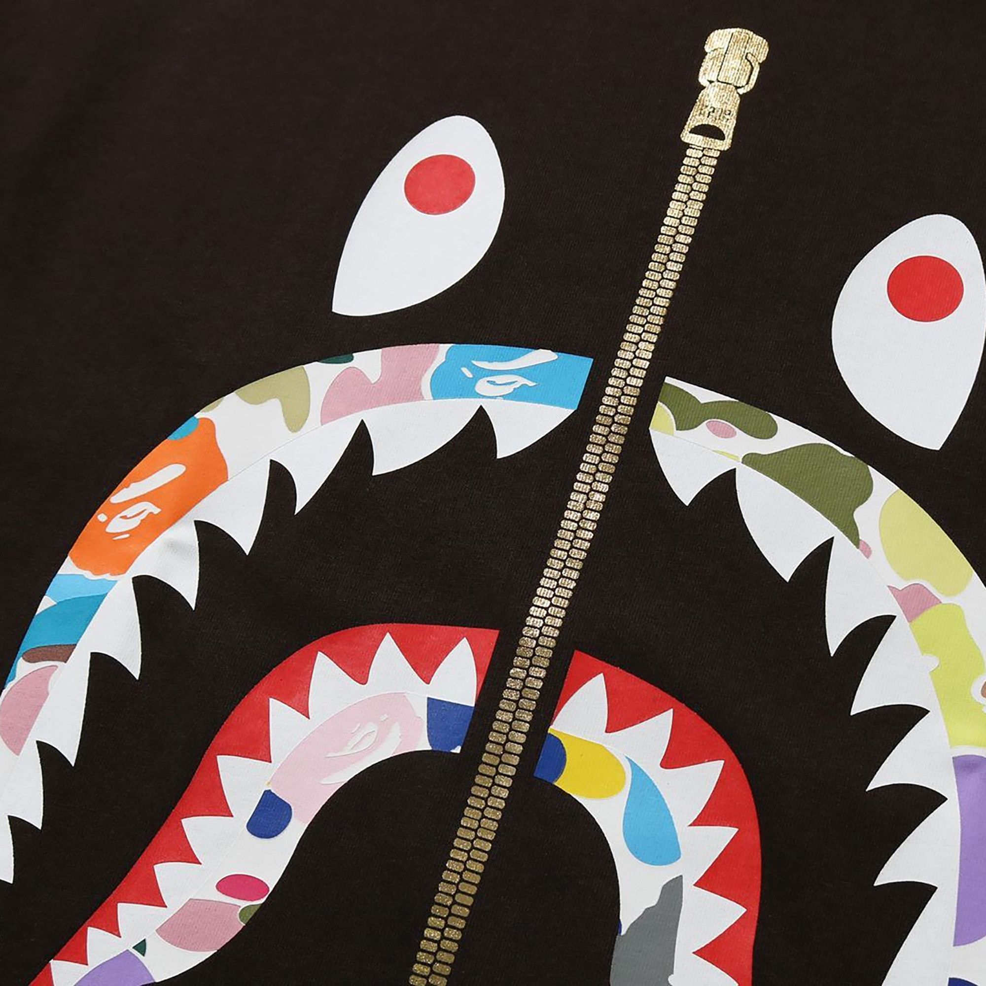Buy BAPE Multi Camo Shark Relaxed Fit Tee Black 1G80 110 022 BLACK GOAT