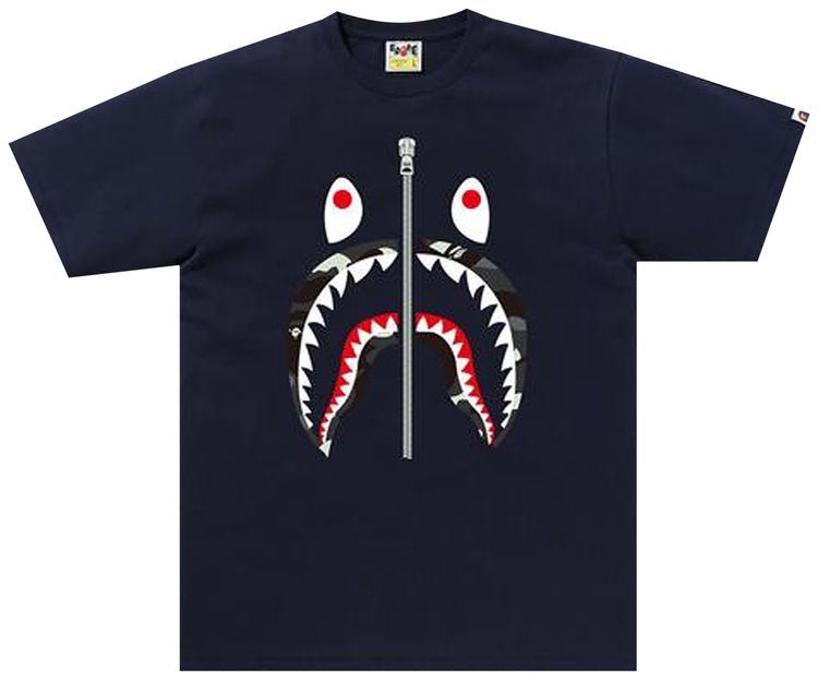 BAPE City Camo Shark Tee Navy