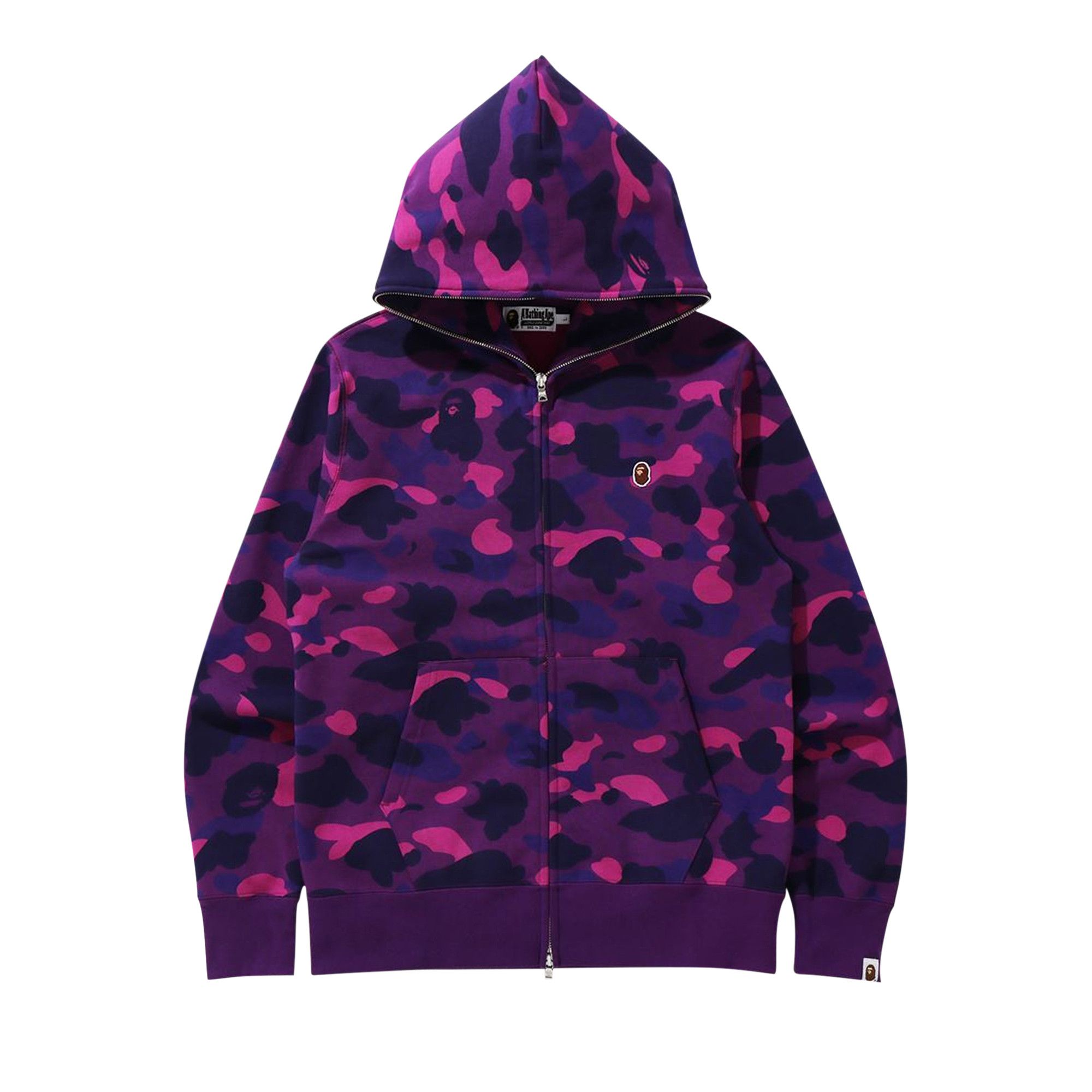 Size xl BAPE Color Camo Ape Head One Point Full Zip Hoodie Purple