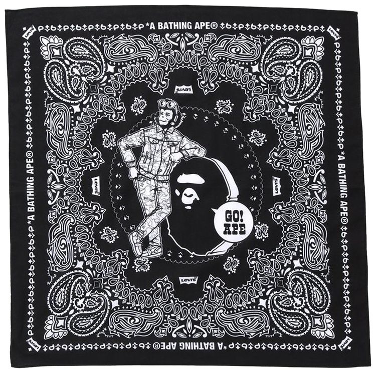 BAPE x Levis Bandana Black