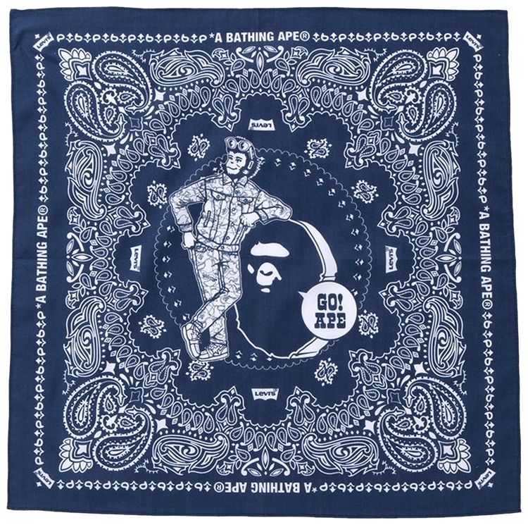 BAPE x Levis Bandana Blue