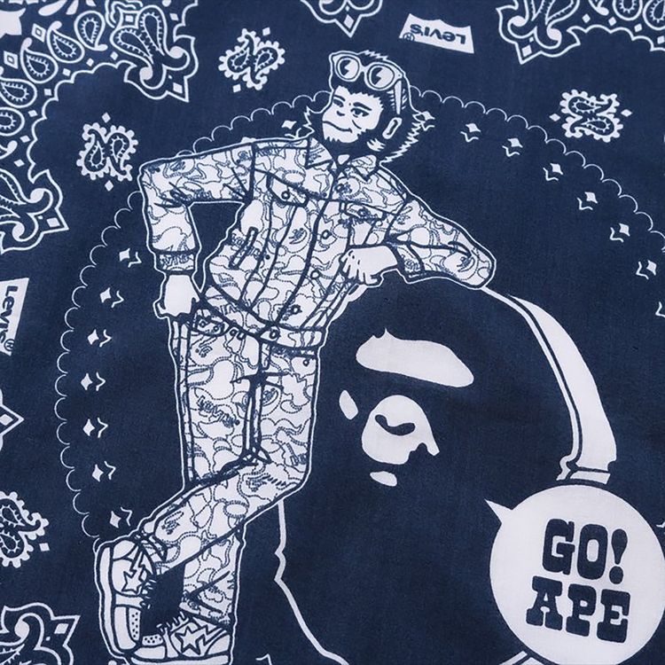 BAPE x Levis Bandana Blue