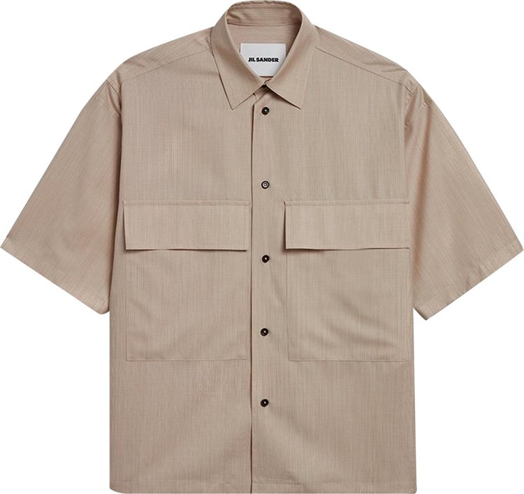 Jil Sander Button Down Collar Shirt Medium Beige