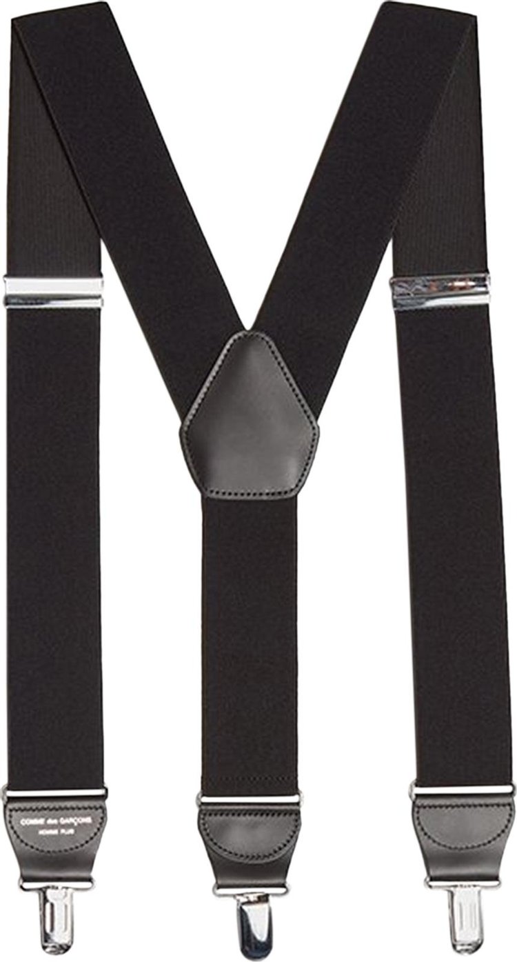 Comme des Garcons Homme Plus Elastic Band Y Type Suspenders Black