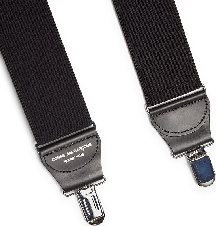 Comme des Garcons Homme Plus Elastic Band Y Type Suspenders Black