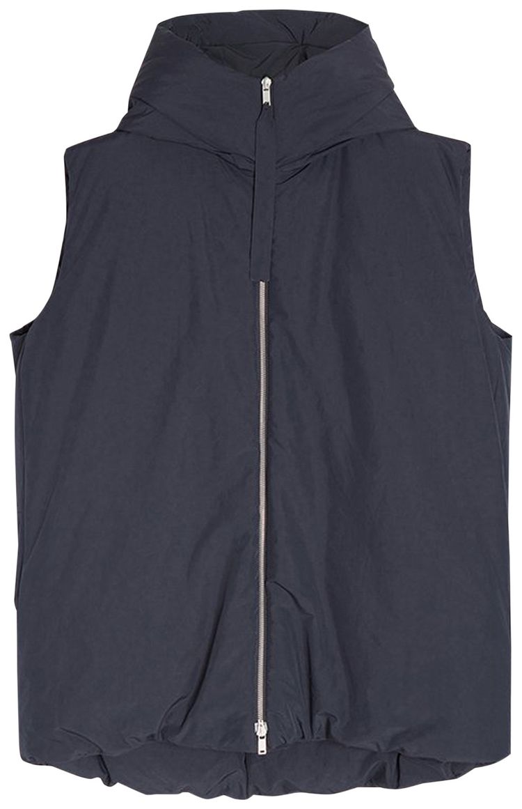 Jil Sander Medium Fill Down Gilet Vest Dark Blue