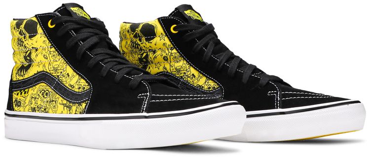 Mike Gigliotti x SpongeBob SquarePants x Vans Skate Sk8 Hi Black Yellow