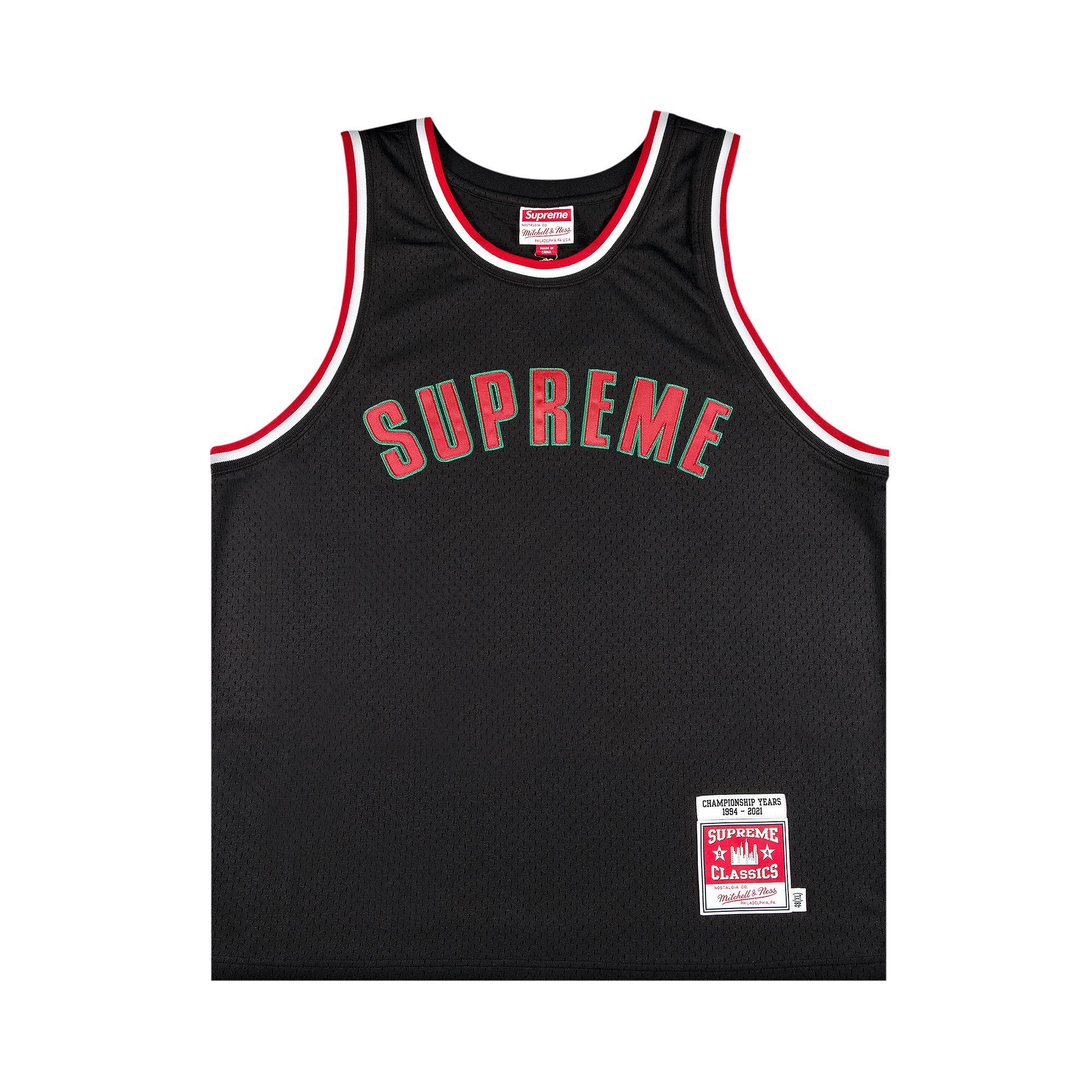 Buy Supreme x Mitchell And Ness Basketball Jersey 'Black