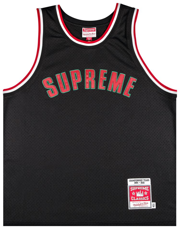 Supreme x Mitchell And Ness Basketball Jersey Black