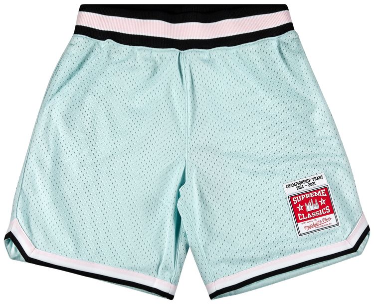 Supreme x Mitchel And Ness Basketball Short Light Blue