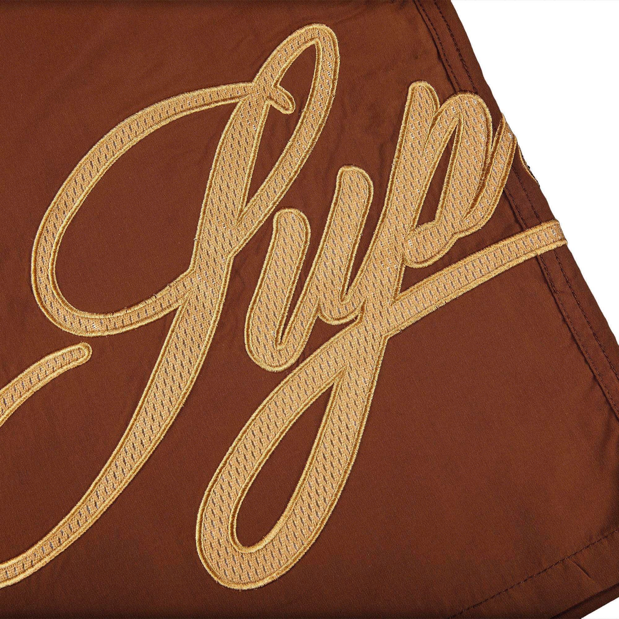Buy Supreme Mesh Script Water Short 'Brown' - SS21SH34 BROWN | GOAT