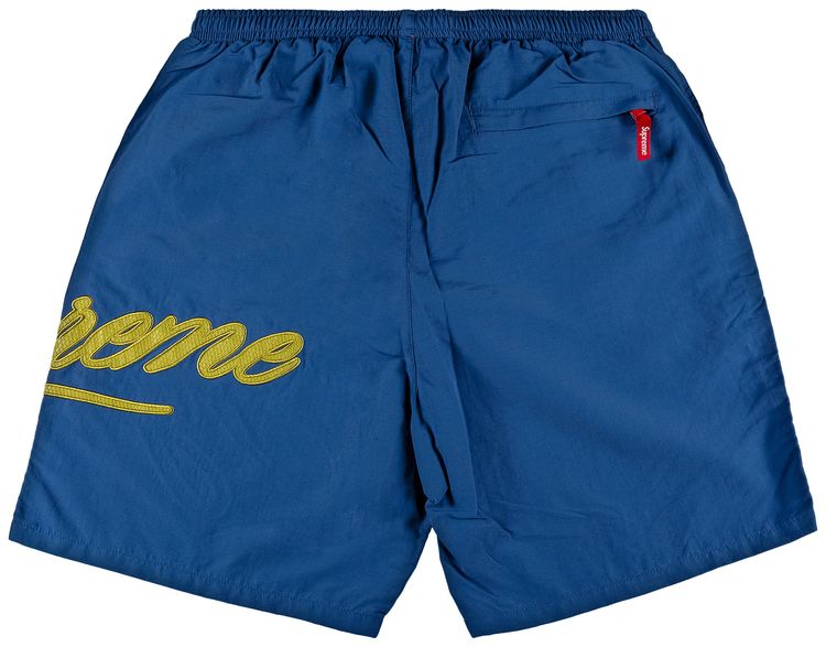 Supreme Mesh Script Water Short Light Navy