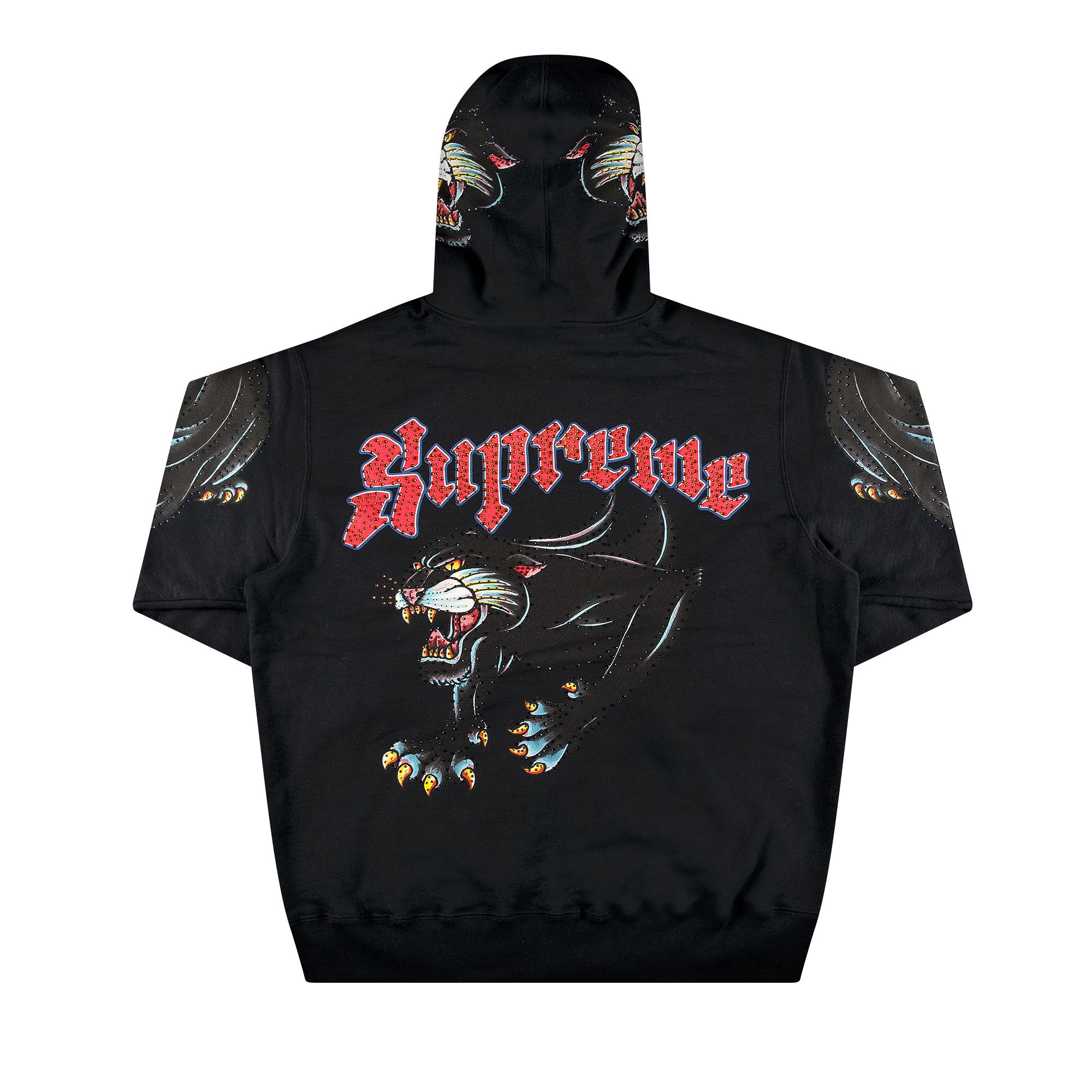 Buy Supreme Panther Zip Up Hooded Sweatshirt 'Black' - SS21SW26 BLACK | GOAT