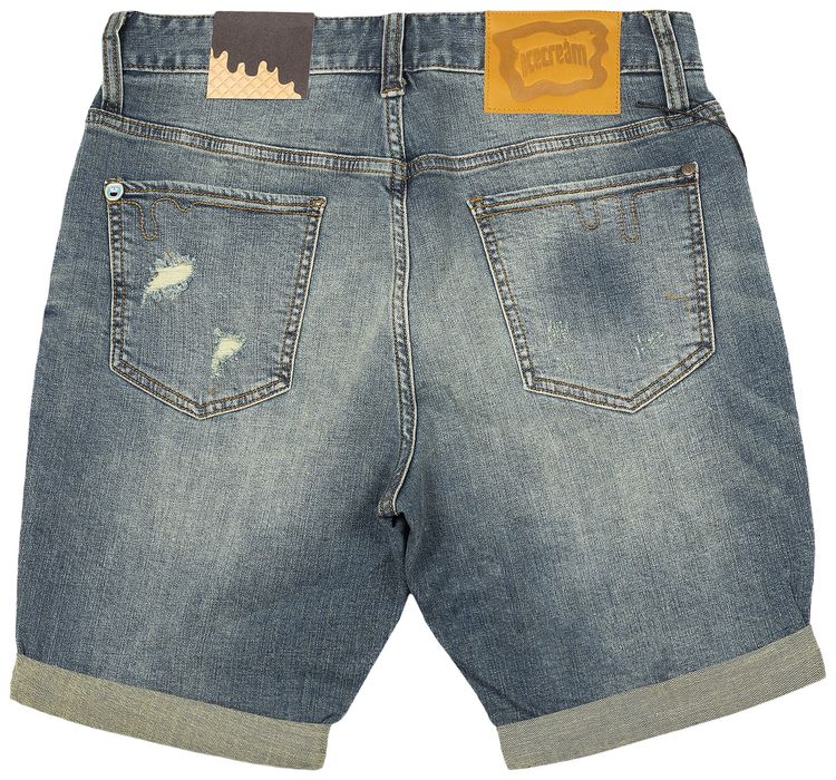 Icecream Soft Serve Jean Shorts Blue