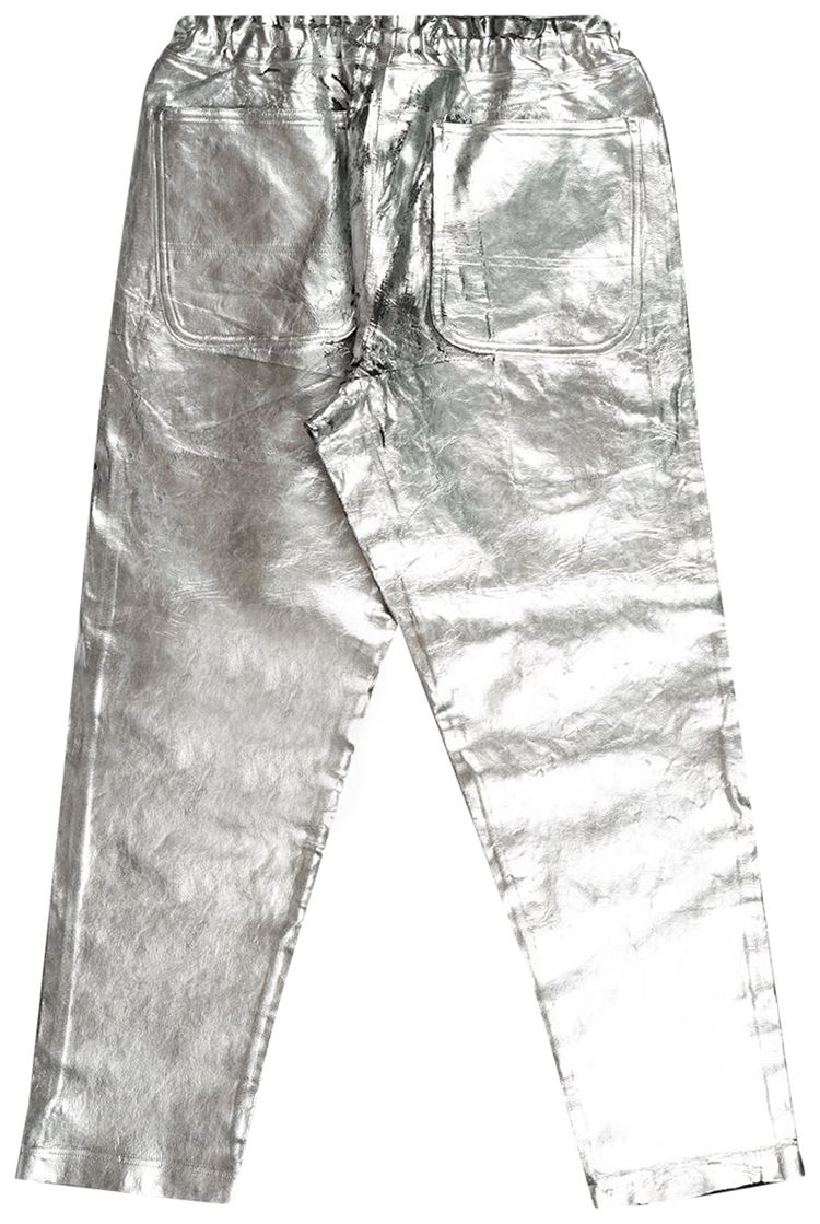 Comme des Garcons Homme Plus Smooth Garment Foil Print Pants BlackSilver