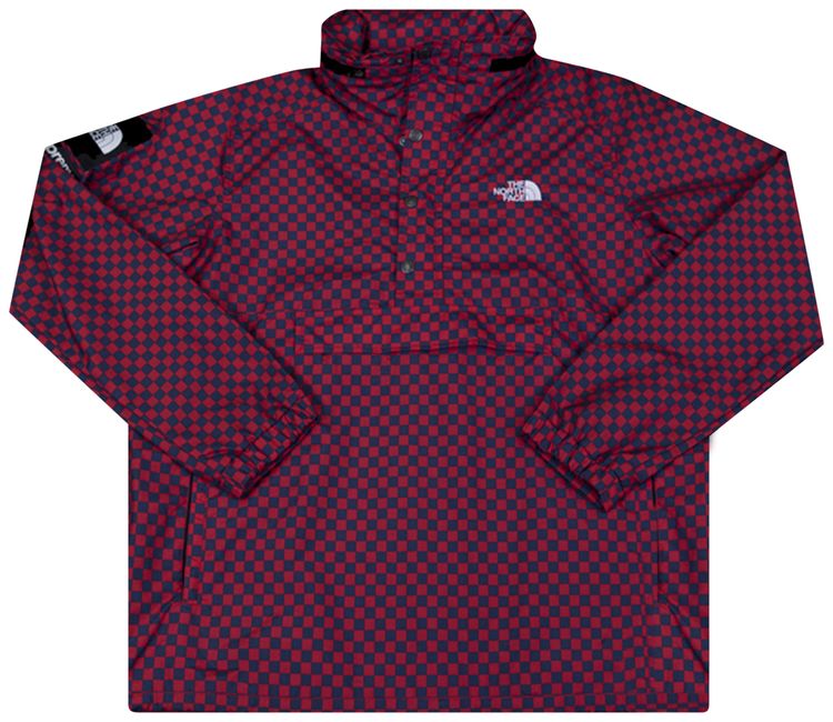 Supreme x The North Face Pullover Checkered Jacket RedNavy