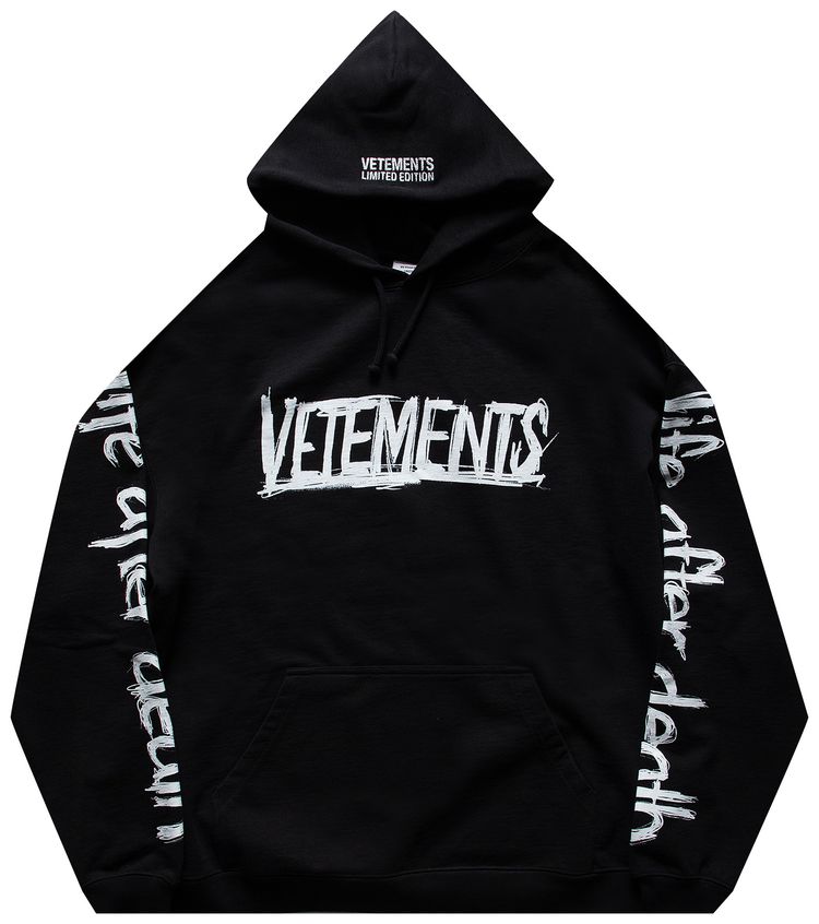 Vetements World Tour Logo Hoodie BlackWhite