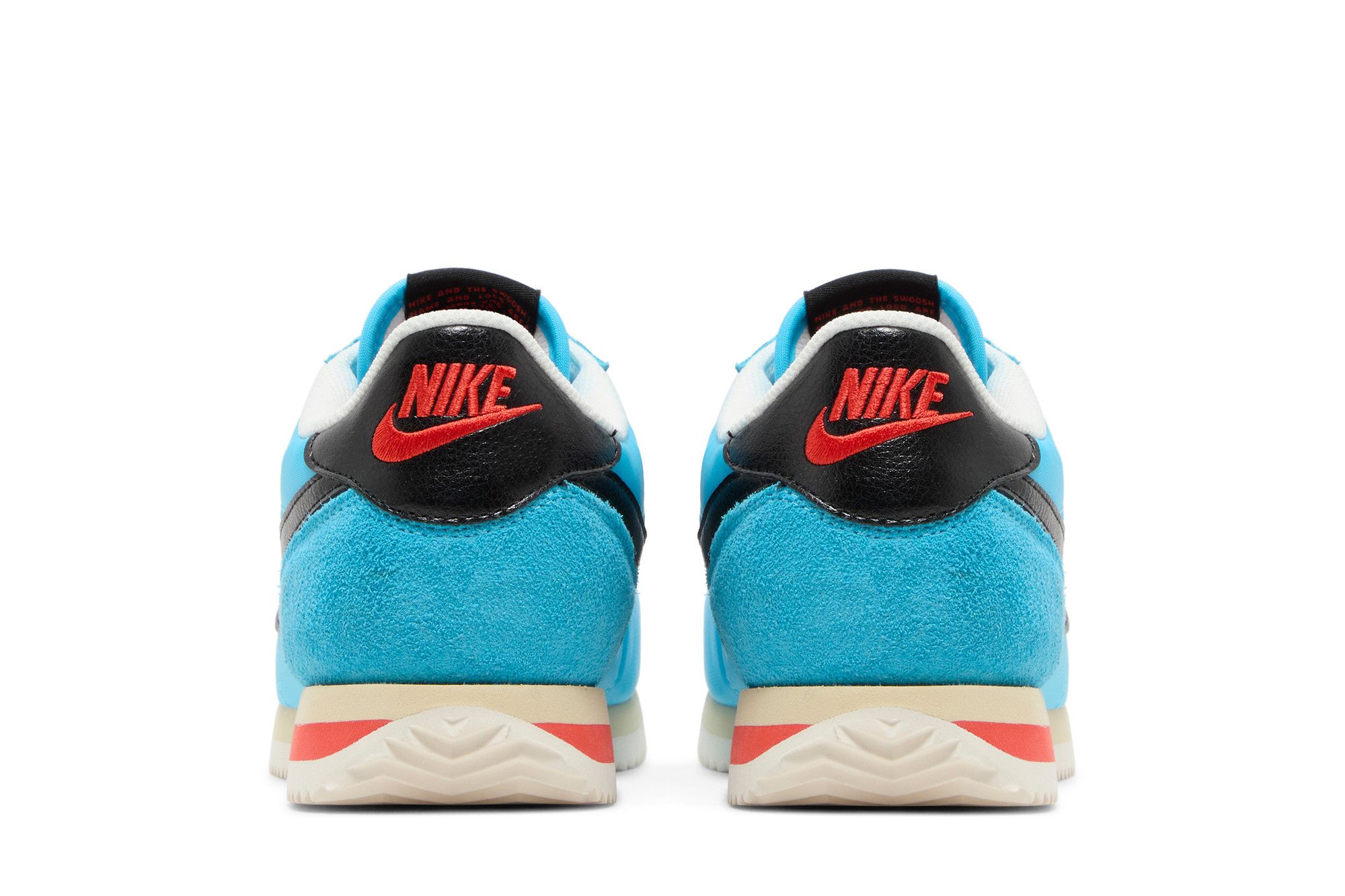 nike cortez nylon blue orange