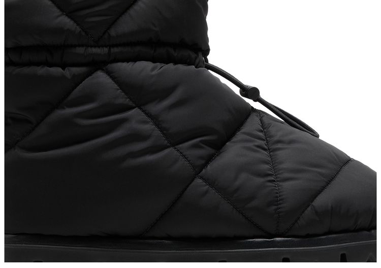 Prada Blow 19 Quilted Nylon Drawstring Boot Black