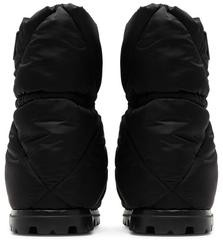 Prada Blow 19 Quilted Nylon Drawstring Boot Black