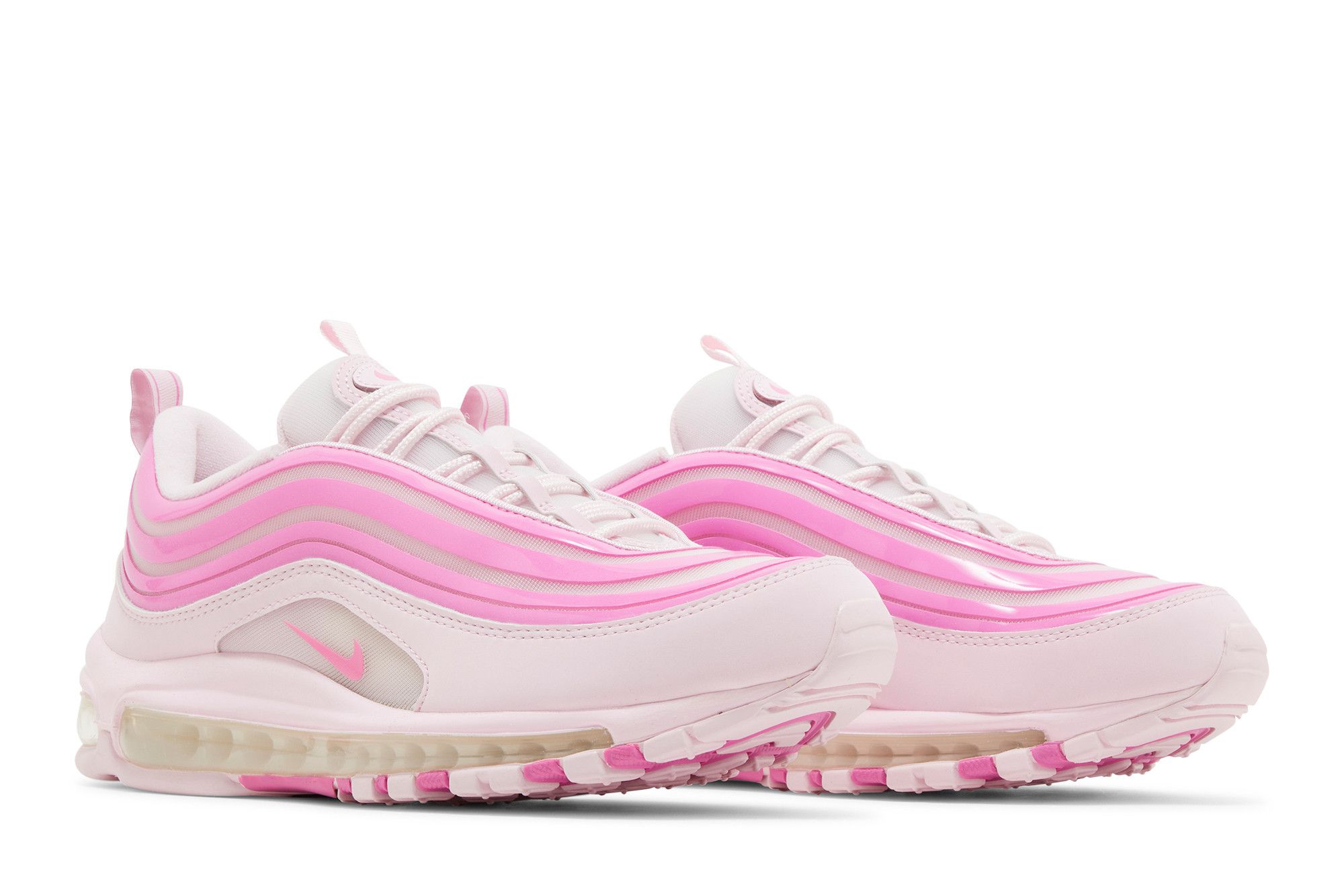 pink and white nike 97