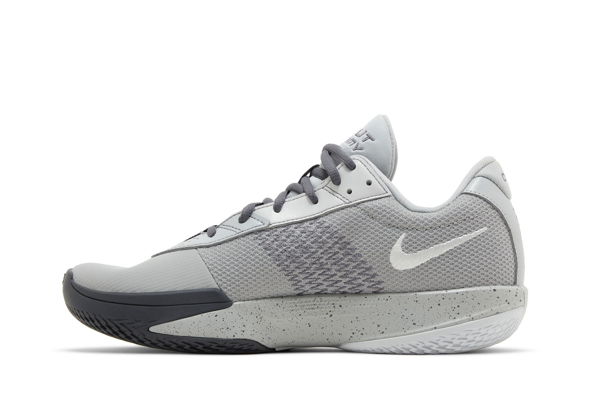 grey nike athletic shoes