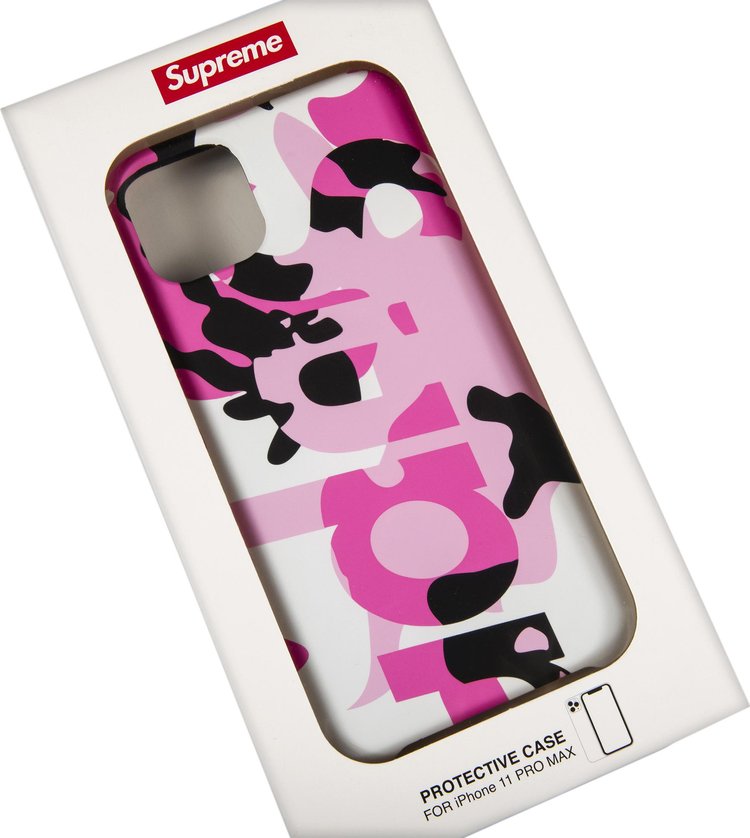 Supreme Camo iPhone 11 Pro Max Case Pink Camo