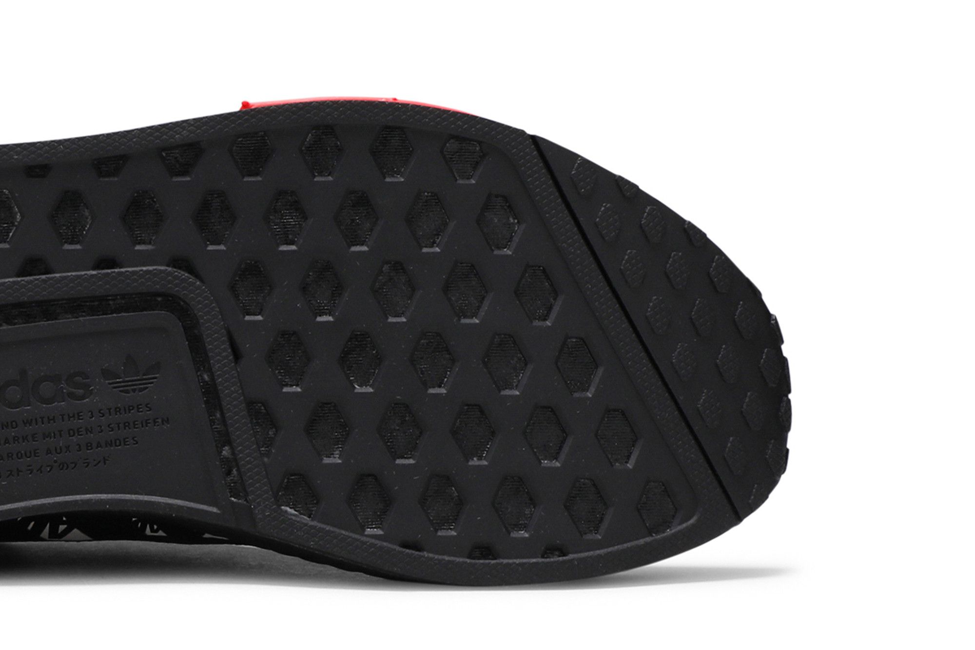 Buy NMD R1 Wordmark Heel Stripe Black Solar Red FX6794 GOAT CA