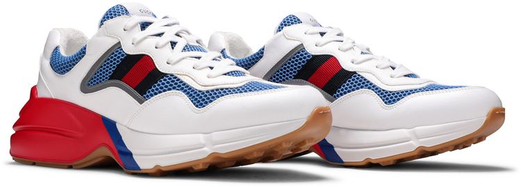 Gucci Rhyton White Blue Red Reflective