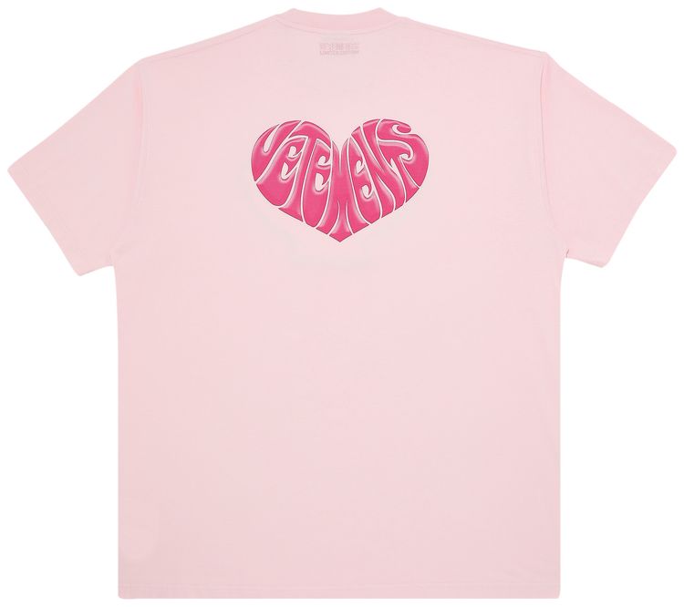 Vetements Dolphins Heart Logo T Shirt Baby Pink