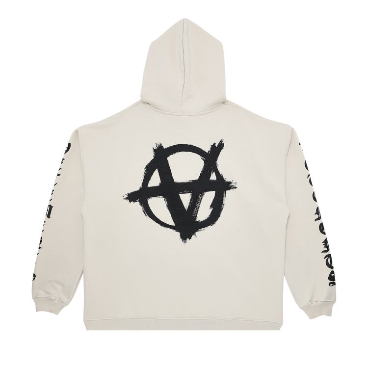 Vetements Double Anarchy Logo Hoodie Off WhiteBlack