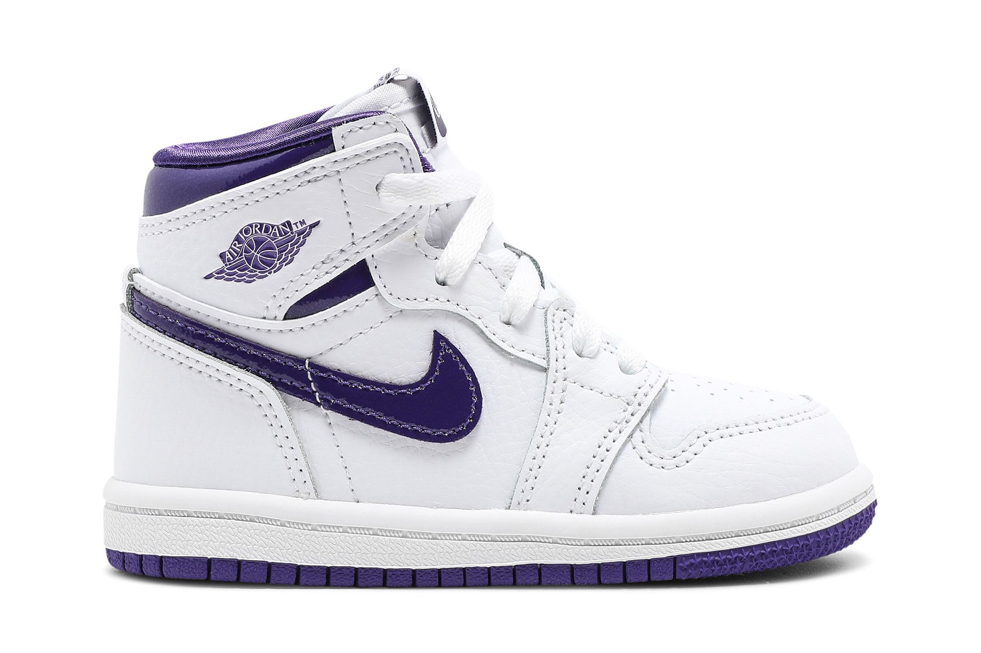 Purple and white air jordan 1 shop