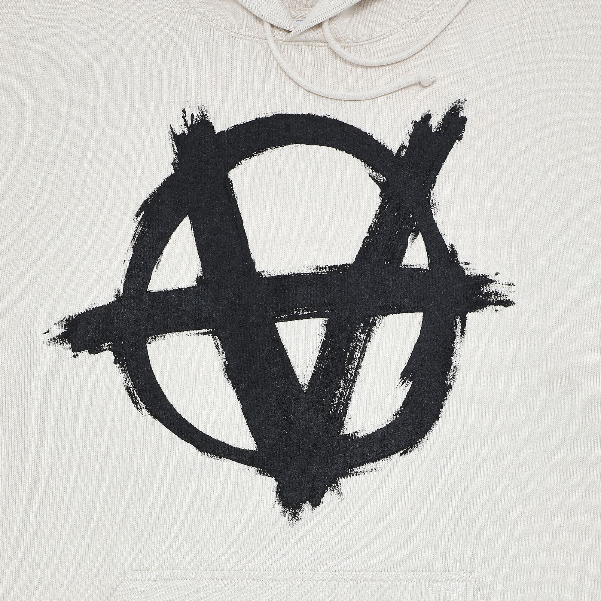 Buy Vetements Double Anarchy Logo Hoodie 'Off White/Black