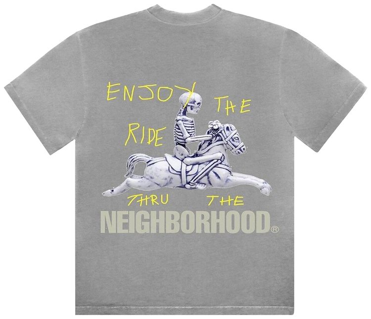 Cactus Jack by Travis Scott x Neighborhood Carousel T Shirt Grey