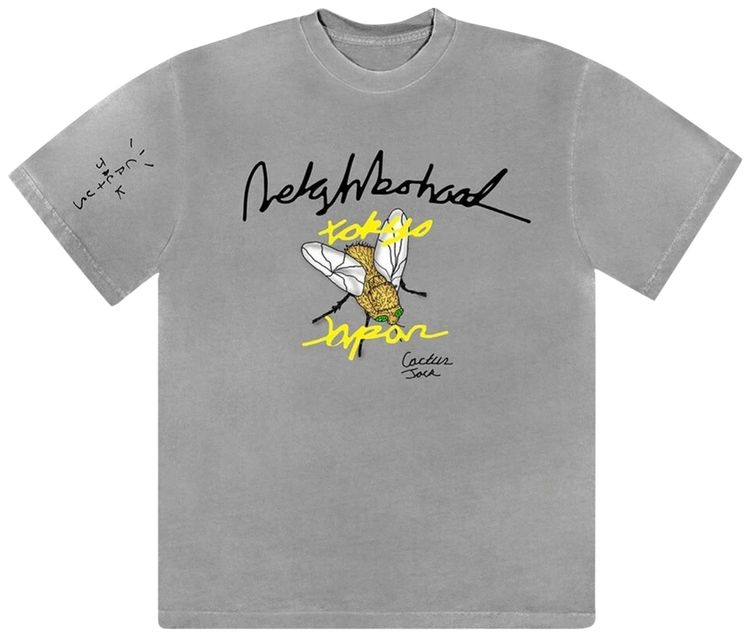 Cactus Jack by Travis Scott x Neighborhood Carousel T Shirt Grey