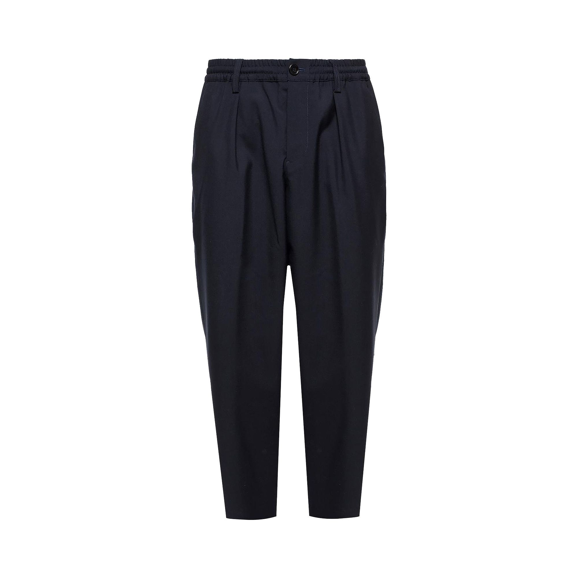 Buy Marni Tropical Wool Trousers 'Blue Navy