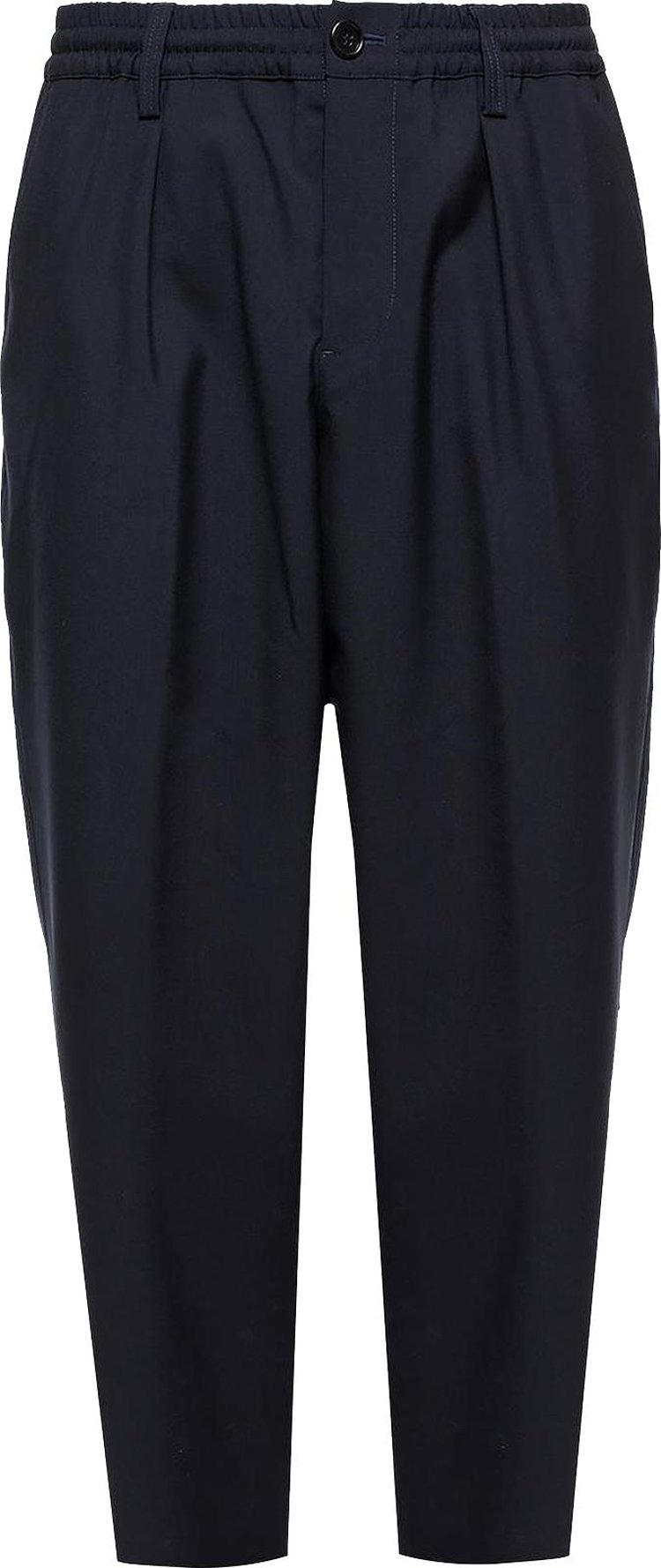 Marni Tropical Wool Trousers Blue Navy