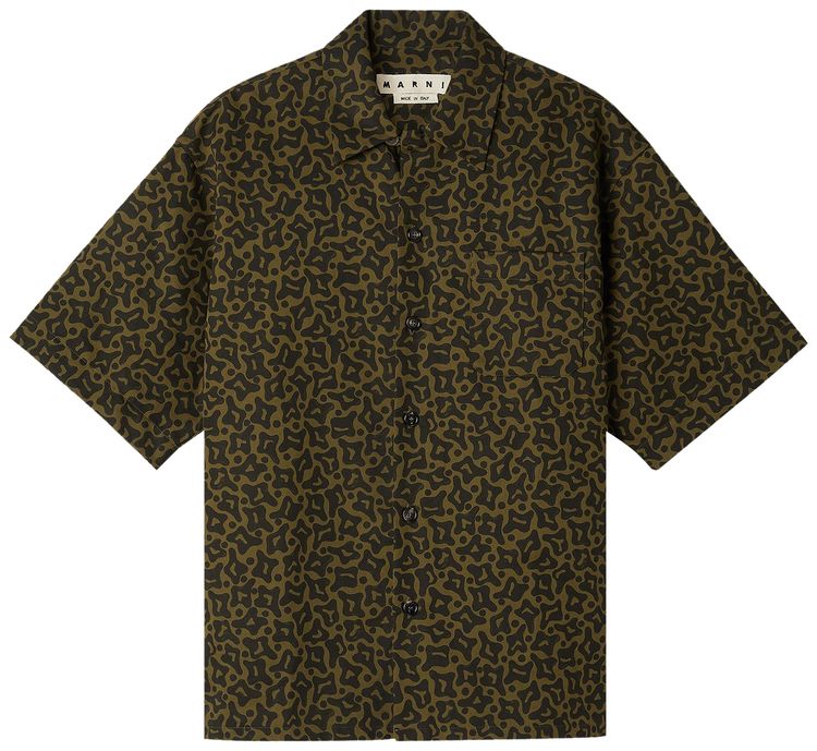 Marni Camo Cells Printed Shirt Collegiate Navy