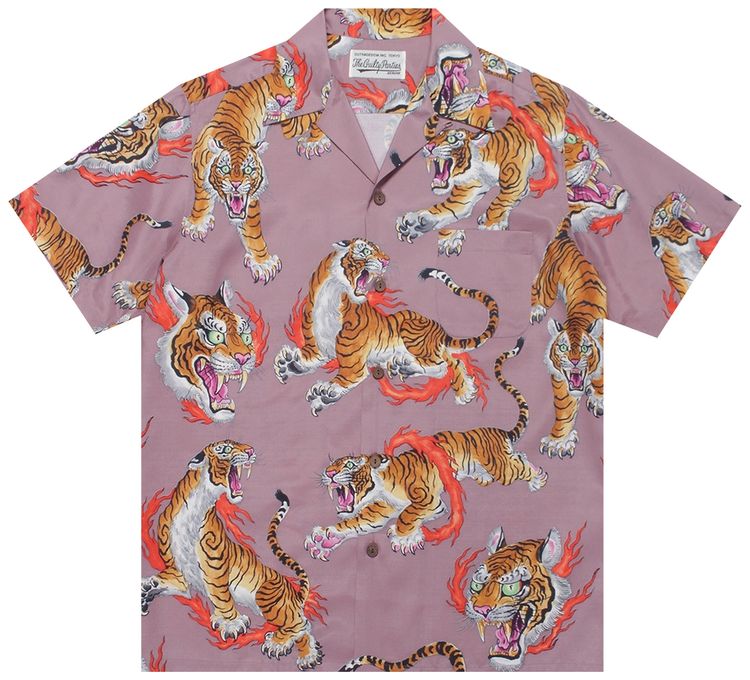 Wacko Maria Tim Lehi Short Sleeve Haiwaiian Shirt Pink